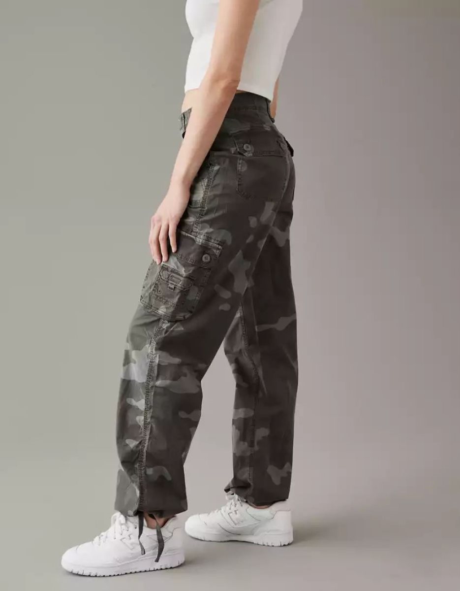 Jean American Eagle AE Snappy Stretch Baggy Jogger Camouflage Vert Femme | CYW-26238427